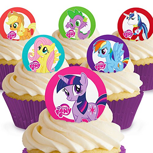 12 x Vorgeschnittene und Essbare My Little Pony Kuchen Topper (Tortenaufleger, Bedruckte Oblaten, Oblatenaufleger) von Toppershack