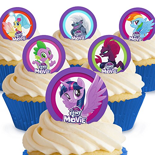 12 x Vorgeschnittene und Essbare My Little Pony Movie Kuchen Topper (Tortenaufleger, Bedruckte Oblaten, Oblatenaufleger) von Toppershack