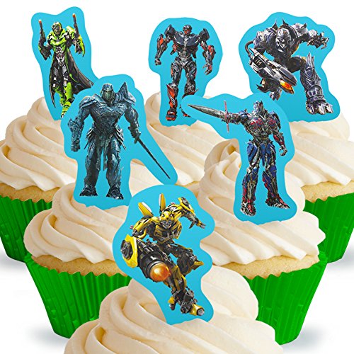 12 x Vorgeschnittene und Essbare Transformers Kuchen Topper (Tortenaufleger, Bedruckte Oblaten, Oblatenaufleger) von Toppershack