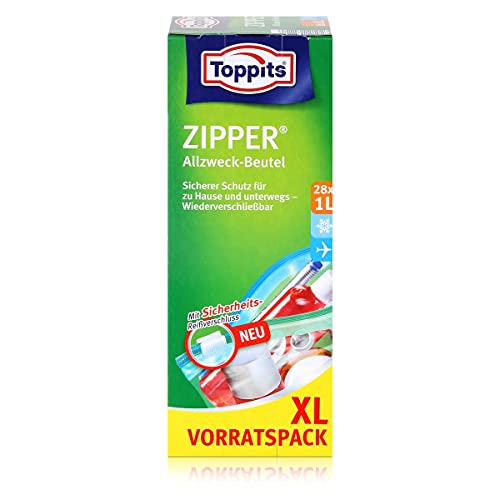 Toppits - Zipper Allzweckbeutel 1 Liter XL von Toppits