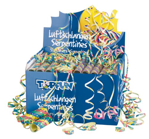 100 Rollen Luftschlangen = 1800 Röllchen im Display von Toppoint