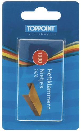 10000 (10x 1000) Stylex Heftklammern Gr. 24/6 verzinkt 24 6 von Toppoint