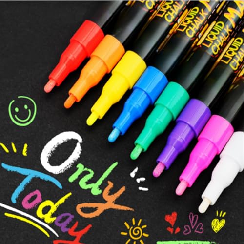 Topspitgo Kreidestift Marker Fenster 20 Farben Graffiti Stifte Folienstift Abwischbar Whiteboard Marker Abwaschbar Kreide für Tafel Chalk Marker für Tafeln Schilder Fenster Wandtafeln Glas von Topspitgo