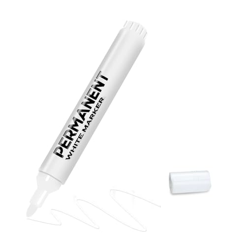 Topspitgo Weiß Permanent Marker Acrylstifte Lackstift Wasserfest Weißer Stift für Schwarzes Papier Holz,Steine,Felsmalerei,Keramik,Glas,Reifen,Stoff,Metall,Leinwand von Topspitgo