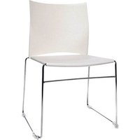 4 Topstar Besucherstühle W-Chair CH490-2 weiß Kunststoff von Topstar