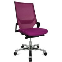 Topstar Bürostuhl Autosynchron®-1 Alu, AU1090 T33 Stoff lila, Gestell alu von Topstar