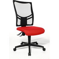 Topstar Bürostuhl Net Point 10, NX200 G21 Stoff rot, Gestell schwarz von Topstar