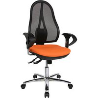 Topstar Bürostuhl Open Point SY Deluxe, OP290U G04 Stoff orange, Gestell chrom von Topstar