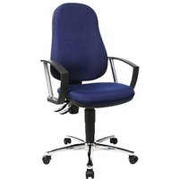 Topstar Bürostuhl Point 60 Plus, 8169A G26 Stoff blau, Gestell chrom von Topstar