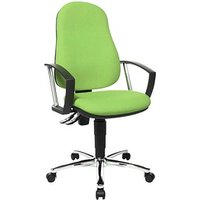 Topstar Bürostuhl Point 60 Plus, 8169A G05 Stoff grün, Gestell chrom von Topstar