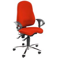 Topstar Bürostuhl Sitness® 10, SI59UG21 Stoff rot, Gestell chrom von Topstar