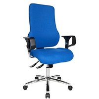 Topstar Bürostuhl Sitness 55, SD69X L56 Stoff blau, Gestell chrom von Topstar