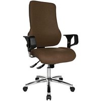 Topstar Bürostuhl Sitness 55, SD69X L59 Stoff braun, Gestell chrom von Topstar