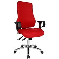 Topstar Bürostuhl Sitness 55, SD69X L51 Stoff rot, Gestell chrom von Topstar