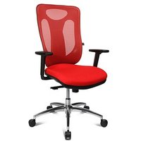 Topstar Bürostuhl Sitness Net Pro 100, NN39T T31 Stoff rot, Gestell alu von Topstar