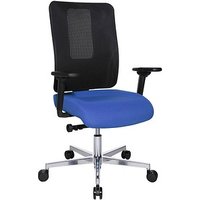 Topstar Bürostuhl Sitness Open X (N) Deluxe Alu mit Schiebesitz, OX39WTW2 T260 Stoff blau, Gestell alu von Topstar