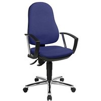 Topstar Bürostuhl Support® P Deluxe, 8179AG26 Stoff blau, Gestell chrom von Topstar