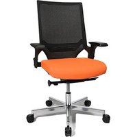 Topstar Bürostuhl T300, TA309A T340 Stoff orange, Gestell alu von Topstar