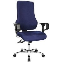 Topstar Bürostuhl Top Point Deluxe Stoff blau, Gestell chrom von Topstar