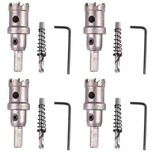 Toranysadecegumy 4 x Hartmetallspitze, Metallschneider, Edelstahl, HSS-Bohrer, Lochsäge, Größe: 25 mm von Toranysadecegumy