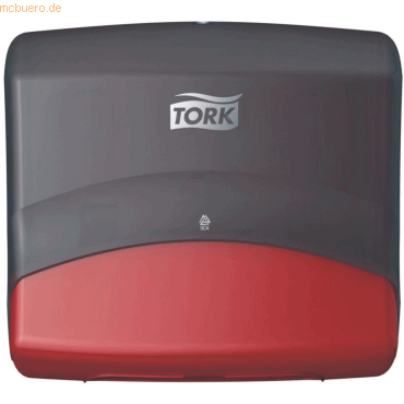 Tork Einzeltuchspender Performance (W2-System) schwarz/rot von Tork