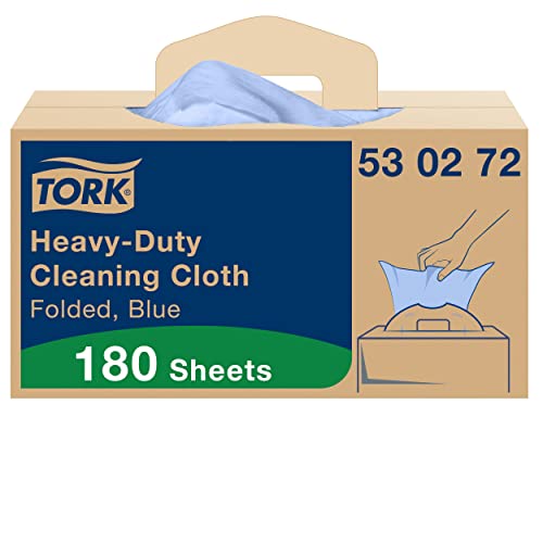 Tork Extra Starke Reinigungstücher Blau W7, Einzeltuchentnahme, 1 x 180 Tucher, 530272 von Tork