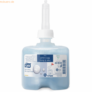 Tork Flüssigseife Premium Hair & Body für S2-System 8 Flakon a 475ml von Tork