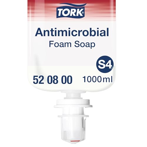 Tork Schaumseife zur Händedekontamination S4, Premium, parfümfrei, 6 × 1000 ml, 520800 von Tork