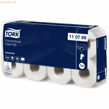 Tork Toilettenpapier Advanced Conventional 2-lagig weiß VE=8x8 Rollen von Tork