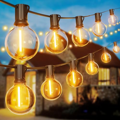 Torkase Lichterkette Led Außen Strom Outdoor - 50M 84+4 G40 Glühbirnen Garten Beleuchtung Balkon Lichterketten Aussen IP54 Wetterfest Pavillon String Lights für Terrasse Party von Torkase