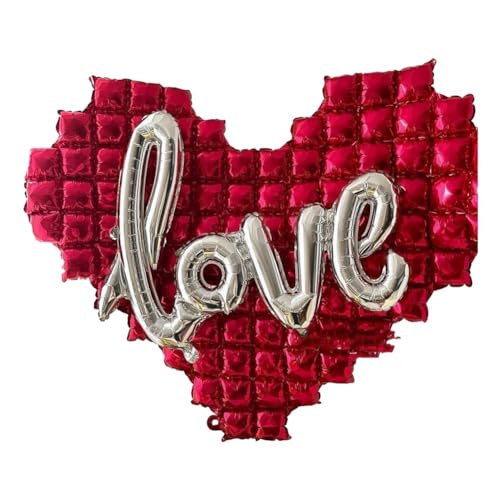 Torribala Herzförmiger Ballon, Liebesbrief-Luftballons für Hochzeitsfeier, Happy Valentines Day A von Torribala