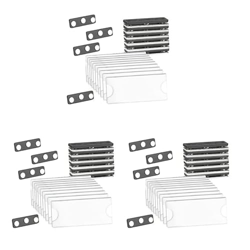 Torribala Magnetisches Namensschild-Set, Magnetische Ausweishalter mit 3 Starken Magneten, Firmennamensschild/Ausweis-Set mit 30 StüCk von Torribala