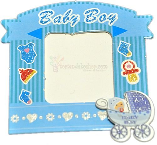 Baby Boy Magnet Bilderrahmen von Torten Deko Shop