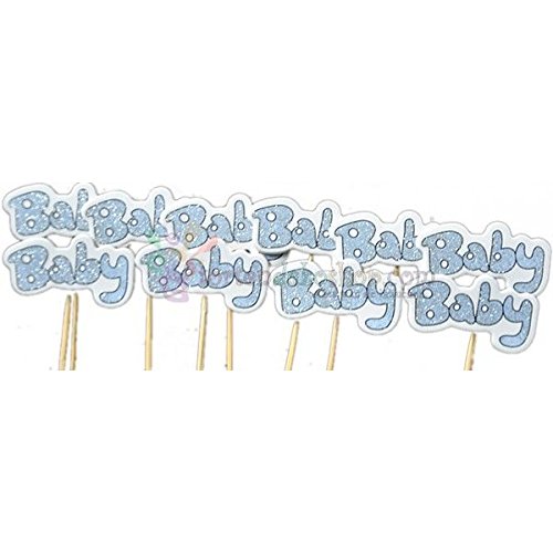 Blau Baby geschrieben Kuchen Topper, Cupcake Picks von Torten Deko Shop