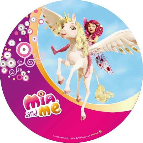 Tortenbild Mia and Me "Mia fliegt auf Onchao" 16-38 cm Rund (22 cm) von Tortenbild