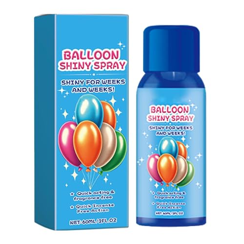Ballonglanzspray, Hochglanzspray für Latexballons - Ballonaufheller auf Basis,Sofortiger Hochglanzglanz, elegantes Finish, schnell trocknender 60-g-Sprühaufheller für dauerhaften Glanz auf Partys von Toseky