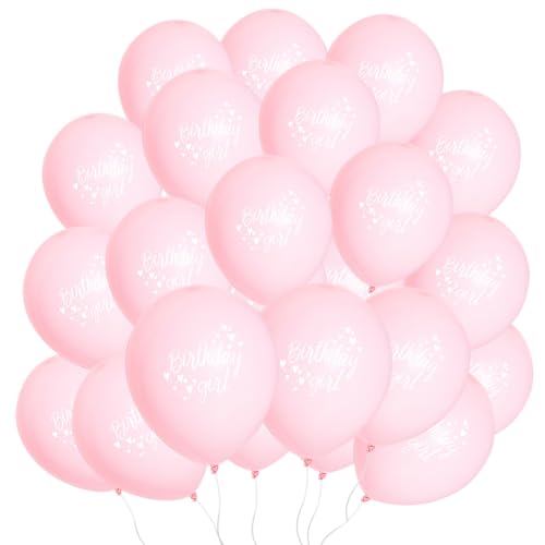 200 Stück Rosa "Birthday Girl" Party Luftballons von Totely - Latexballons für Geburtstagsdekorationen, Mittelstücke und Ballonbögen von Totely