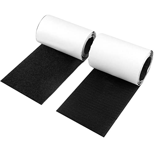 Klettband Selbstklebend Extra Stark, Ndustrie Klettverschluss Selbstklebend Schwarz klebe klettband für Wände,Boden,Tür,Kunststoffe, Gläser,10CM Breite 1 Meter Lang von Totofy