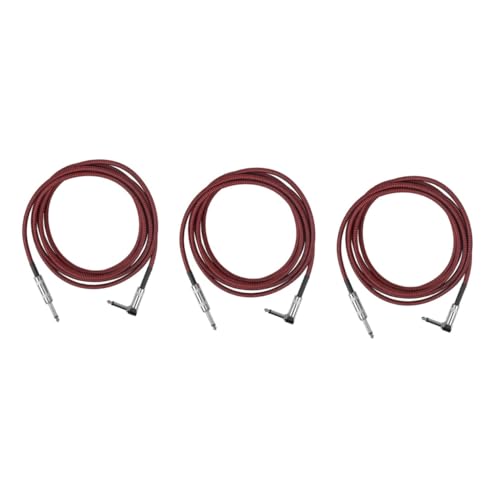 Totority 3St gitarrenkabel guitar cable zubehör für gitarren zubehör gitarre gitarren zubehör Bausatz Patchkabel Empfänger Kopfhörer Mikrofonkabel ts Gitarrenpart Bass-Audiokabel Metall von Totority