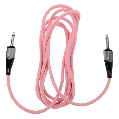 Totority Gitarren-audiokabel Basskabel Patch-kabel Gitarre Patchen Kabel Für Elektrische Gitarre Elektrische Gitarre Gitarre Bassgitarrenkabel Patchkabel Gitarre Rosa Pvc Plus Metall von Totority