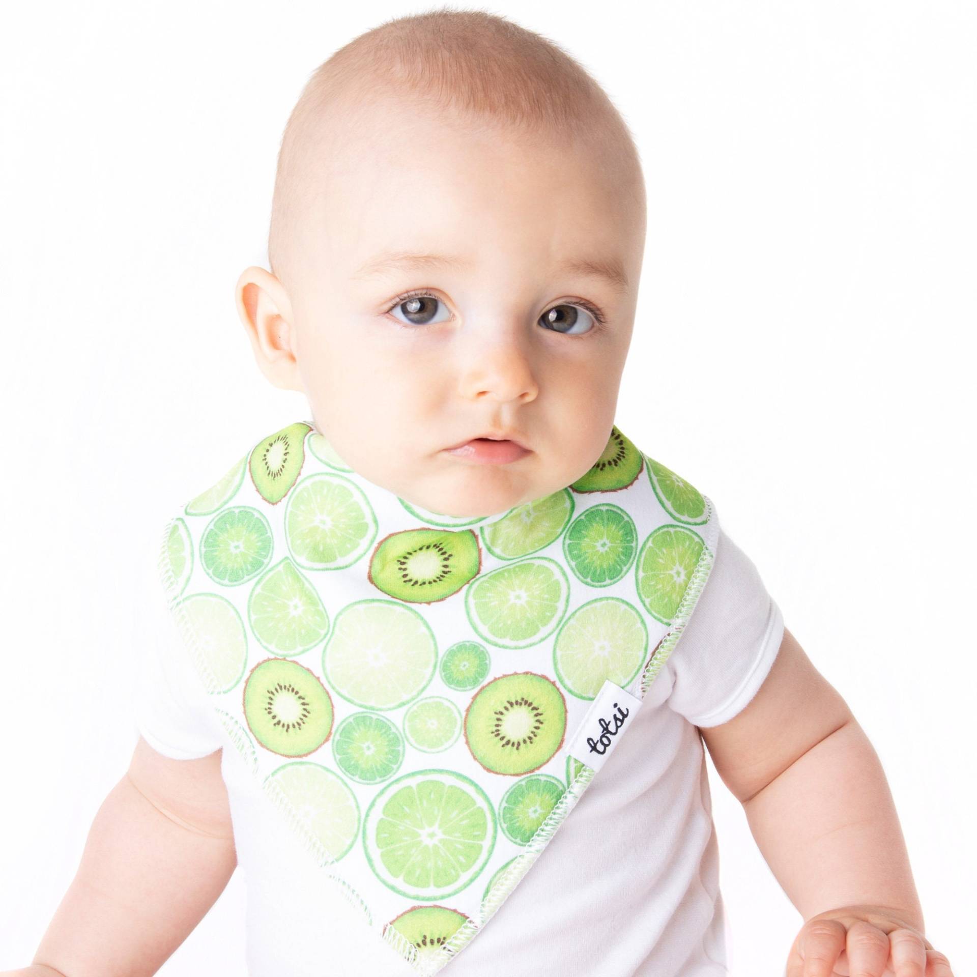 Baby-| Luxus Bandana Dribble Bib| Kiwi Cool von TotsiUK