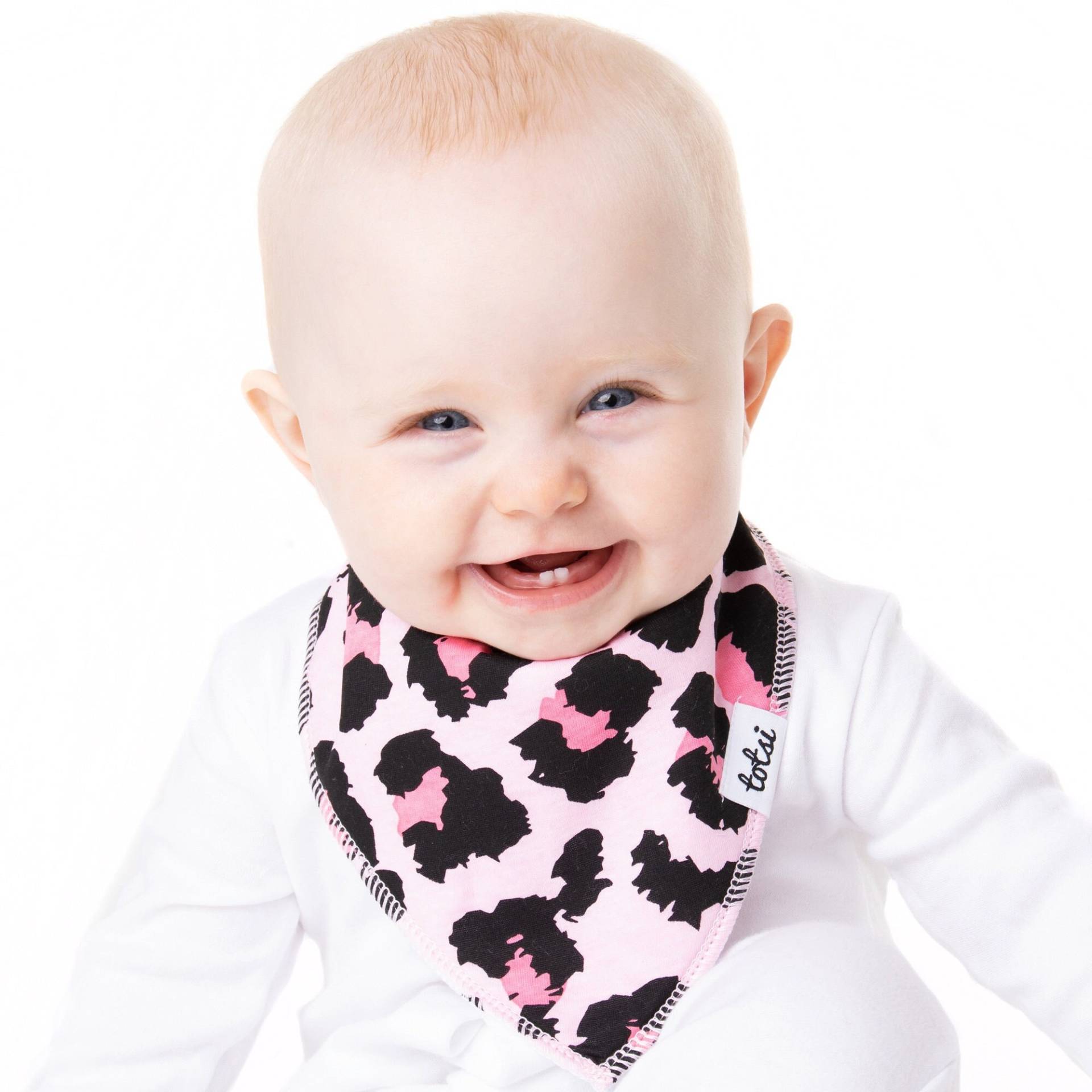 Leopard Print Baby Lätzchen Luxus Bandana Dribble Rosa von TotsiUK