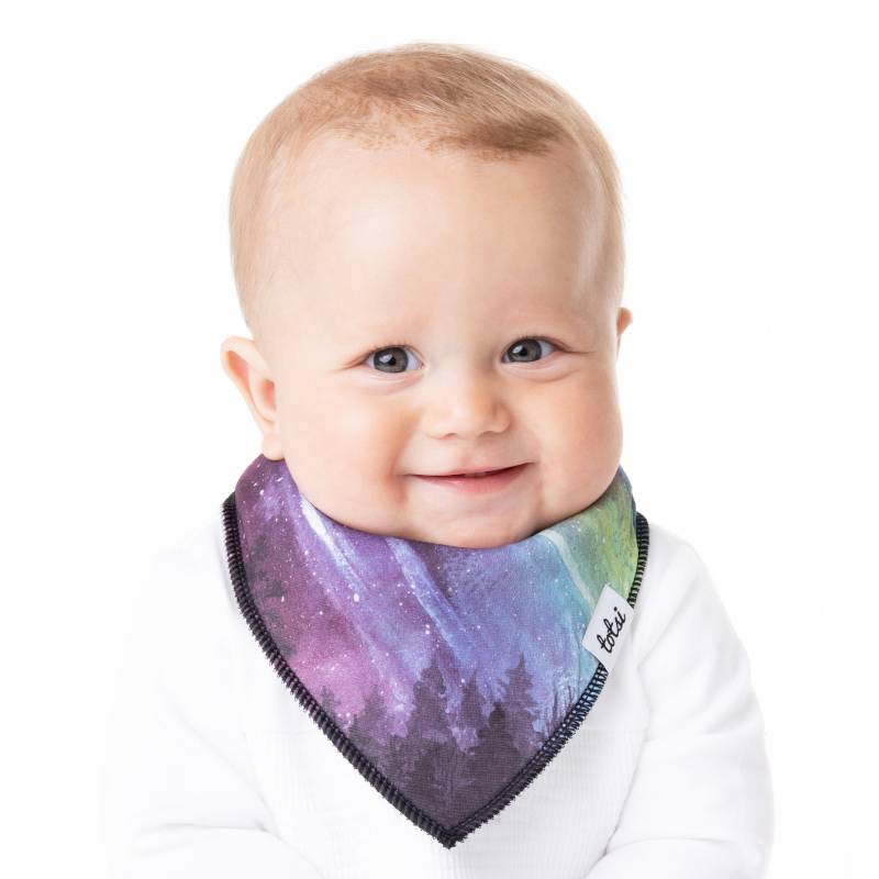 Nordlichter - Babylätzchen Bio Quilted Luxus Bandana Dribble Bib von TotsiUK