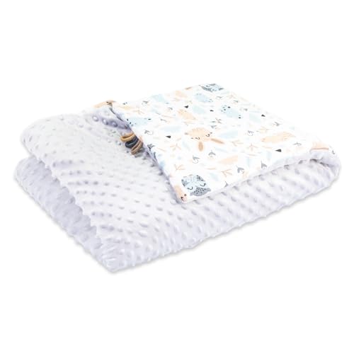 Babydecke Kuscheldecke Baby Decke Winterdecke mit Plüschstoff 75x100 cm - Kinderdecke Kinderwagen Blanket Babydecken Kinderwagendecke und Erstausstattung für Neugeborene und Kinder von Totsy Baby