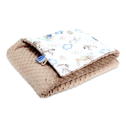 Babydecke Kuscheldecke Baby Decke Winterdecke mit Plüschstoff 75x100 cm - Kinderdecke Kinderwagen Blanket Babydecken Kinderwagendecke und Erstausstattung für Neugeborene und Kinder von Totsy Baby