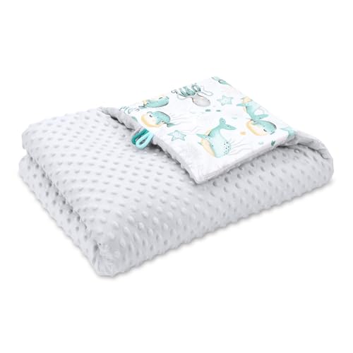 Babydecke Kuscheldecke Baby Decke Winterdecke mit Plüschstoff 75x100 cm - Kinderdecke Kinderwagen Blanket Babydecken Kinderwagendecke und Erstausstattung für Neugeborene und Kinder von Totsy Baby