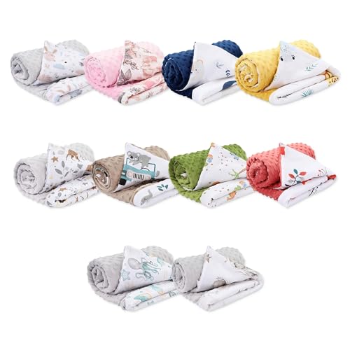 Kinderwagendecke Baby Sommerdecke mit Plüschstoff 75x100 cm - Kinderdecke Kuscheldecke Kinderwagen Decke für Kinder Neugeborene Outdoor Babydecke Schmusedecke ZUFÄLLIGEN Variante von Totsy Baby