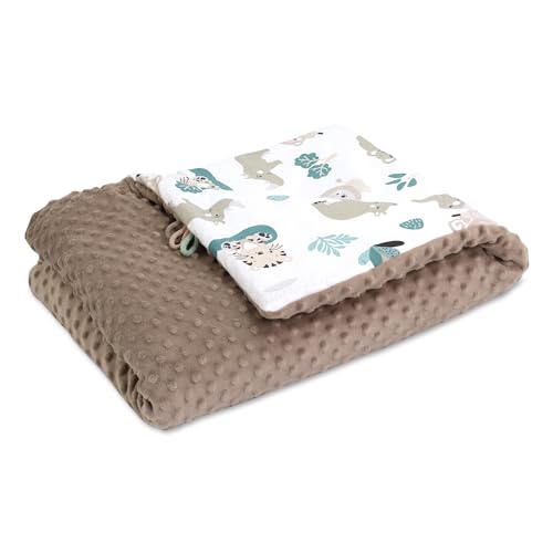 Babydecke Kuscheldecke Baby Decke Winterdecke mit Plüschstoff 75x100 cm - Kinderdecke Kinderwagen Blanket Babydecken Kinderwagendecke und Erstausstattung für Neugeborene und Kinder von Totsy Baby