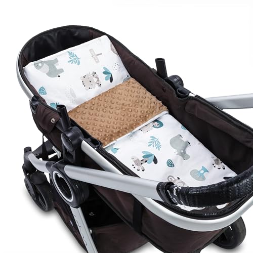 Kinderwagendecke Baby Winterdecke mit Plüschstoff 75x60 cm + Kissen 35x30 cm - Kinderdecke Kuscheldecke Kinderwagen Decke für Kinder Neugeborene Outdoor Babydecke Schmusedecke Afrika von Totsy Baby