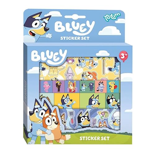 Bluey Sticker-Set - Abenteuer & Kreativität in jedem Sticker | Perfekte Mischung aus Spaß und Entwicklung bei jedem Bastelmoment | von Totum